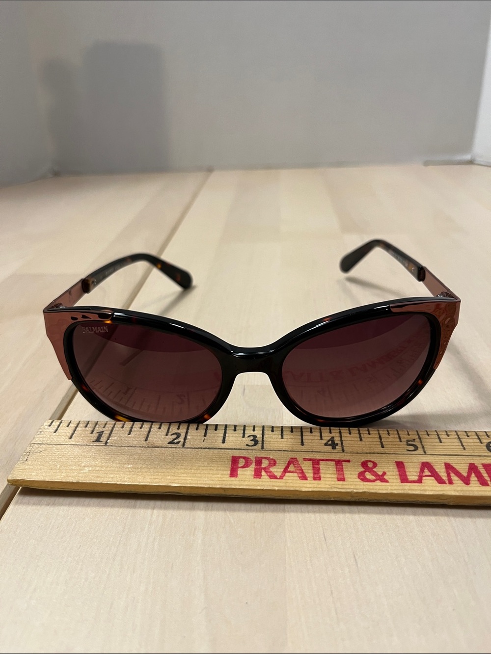 Balmain Dark Tortoise Shell w/ Copper Trim BL2072B Women’s Cat Eye Sunglasses - Picture 14 of 16